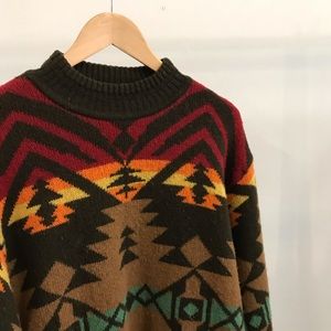 United Colors of Benetton Vintage Aztec Sweater